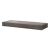 Large Rustic Embossed Wood Floating Wall Shelf - Black
